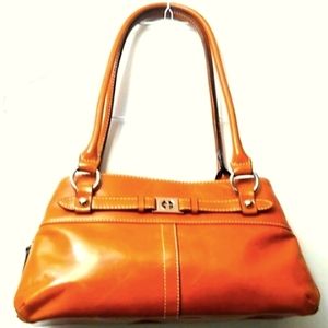 🎉HP🎉Giani Bernini Glazed Leather Cognac Handbag